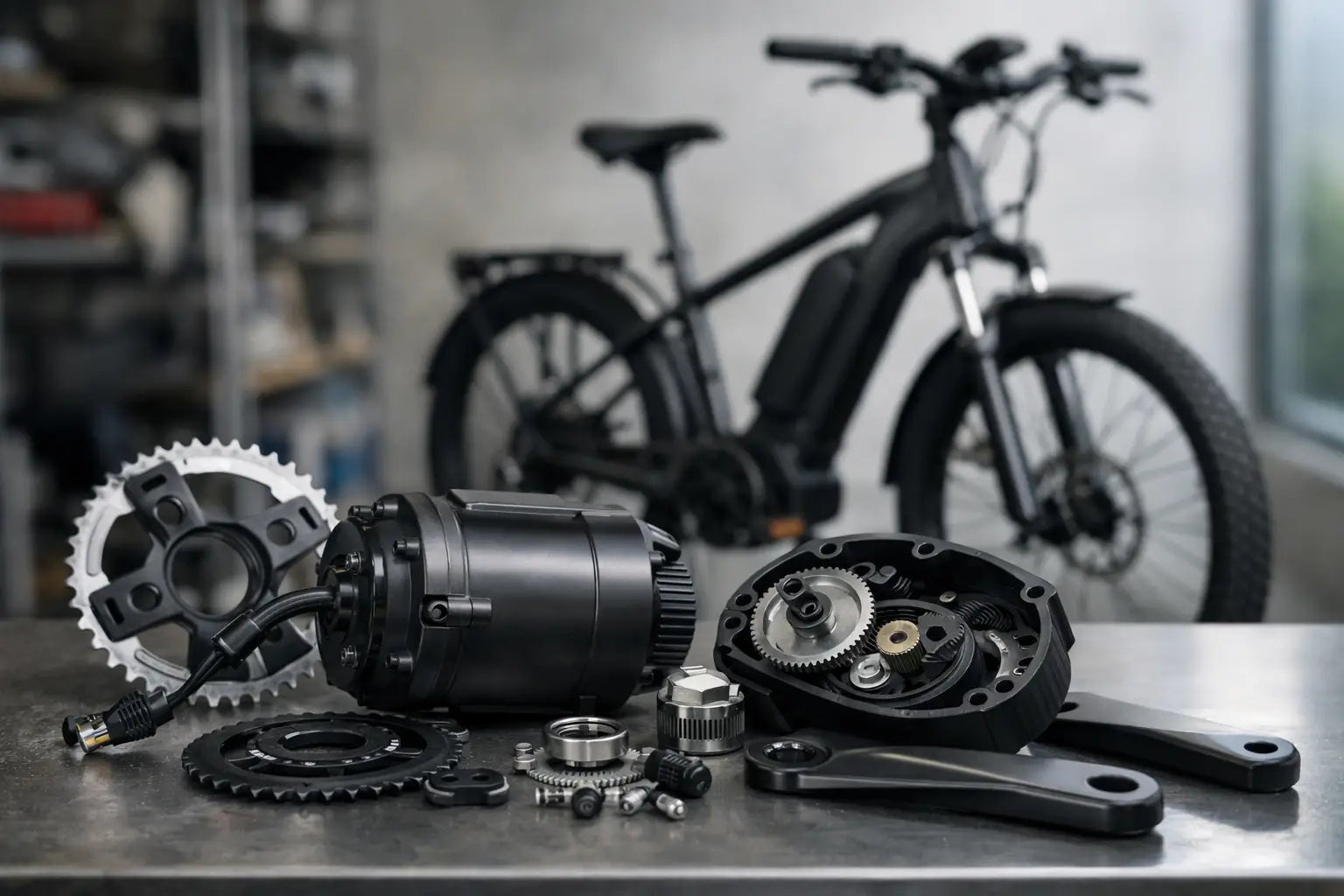 Reservedele til elcykelmotor, der passer