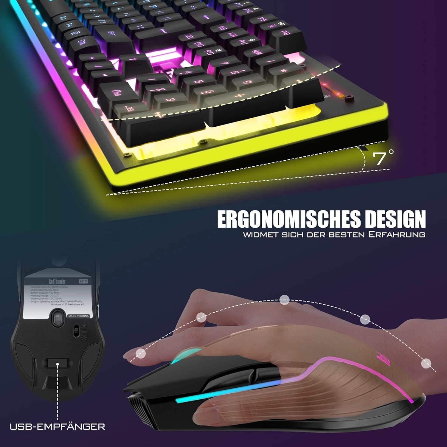 Redthunder K10 gaming Tastatur