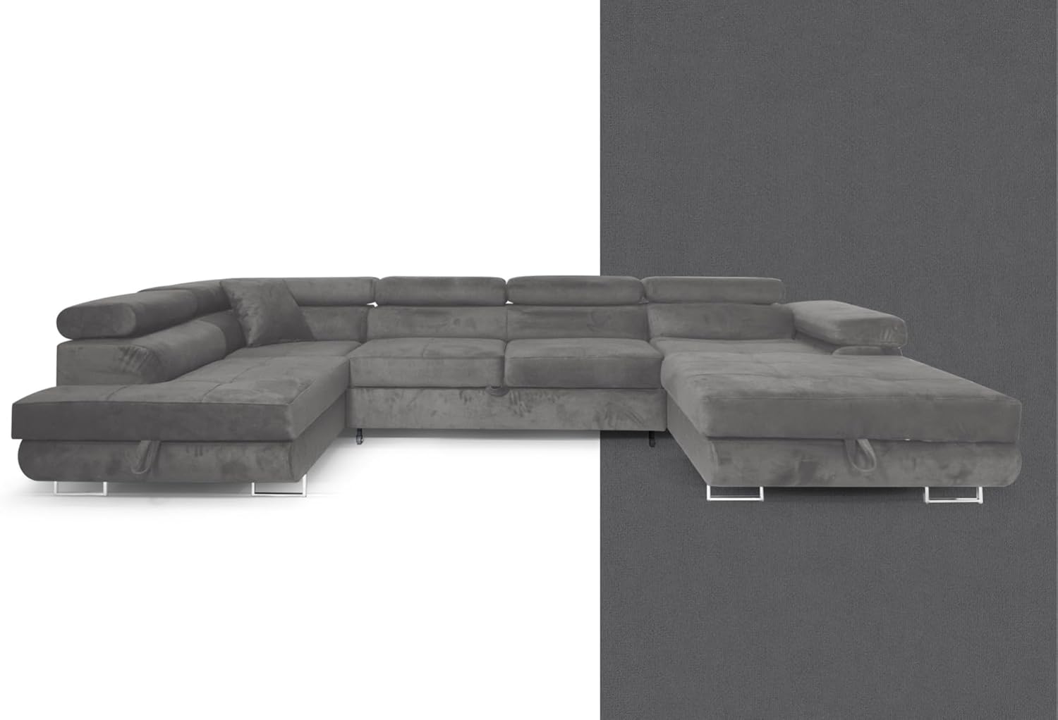 XXL-hjørnesofa med sovefunktion