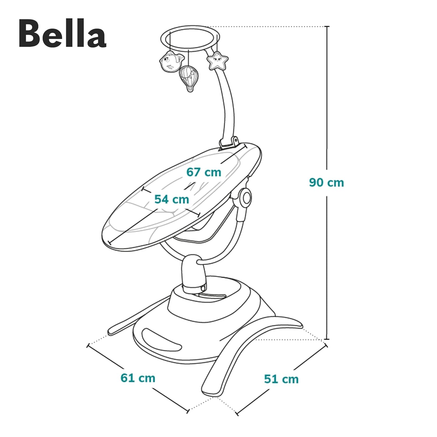 LIONELO Bella Elektrisk Babylift 360°