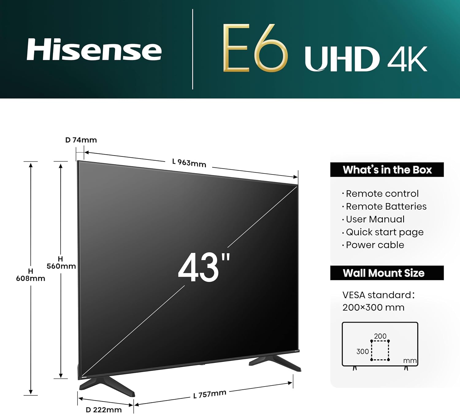 Hisense fladskærms tv