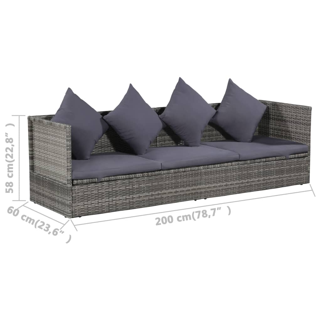 Havebord 200X60 Cm Polyrattan