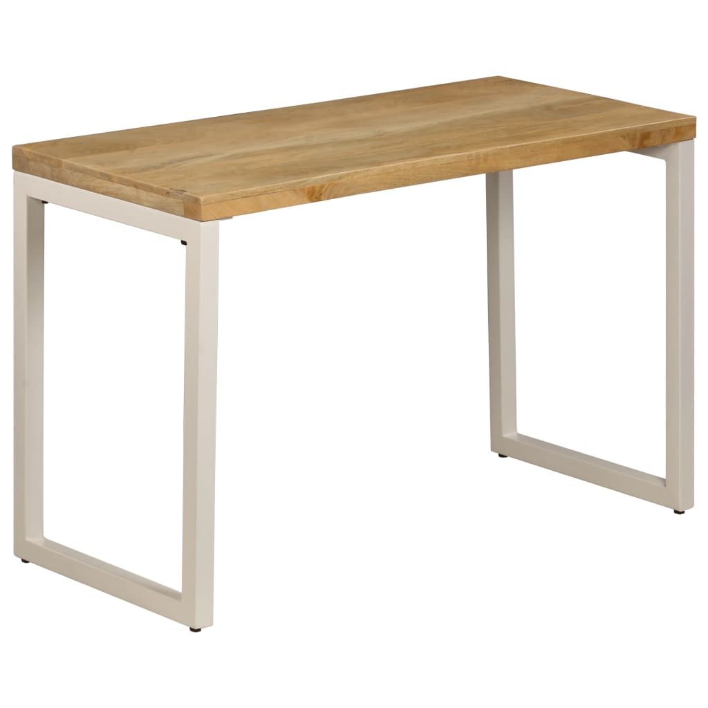 Spisebord/Skrivebord Massivt Træ Stålben