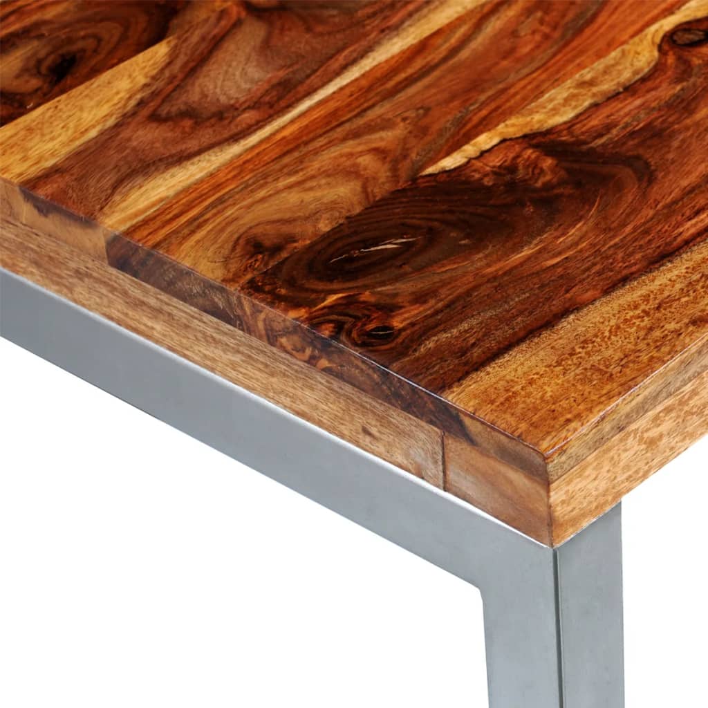 Spisebord/Skrivebord Massivt Træ Stålben