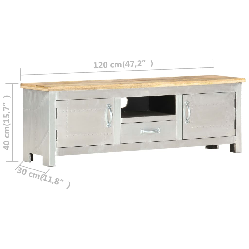 Aviator Tv-Skab 120X30X40 Cm Massivt Mangotræ