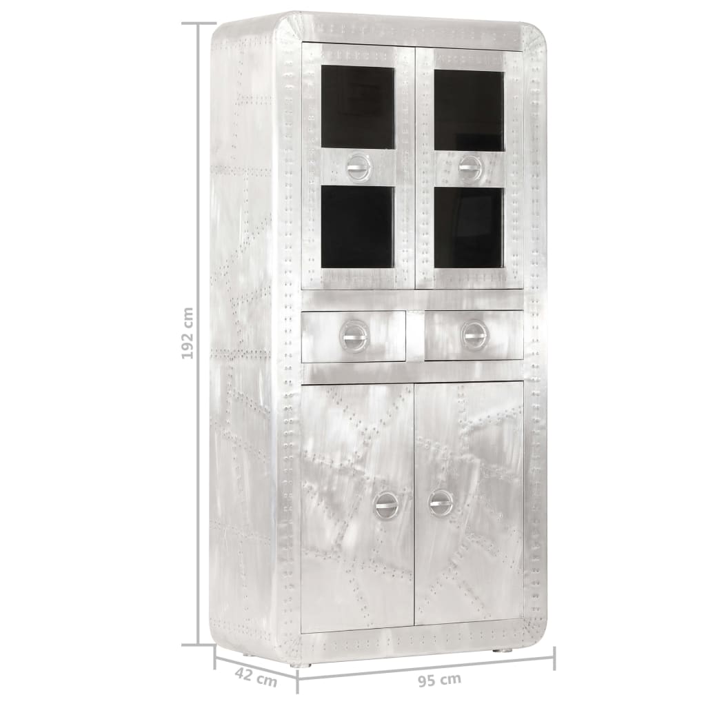 Aviator Højskab 95X42X192 Cm Flyverstil Massivt Mangotræ