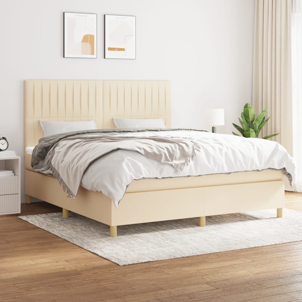 Kontinentalseng Med Madras Stof Farvet Creme