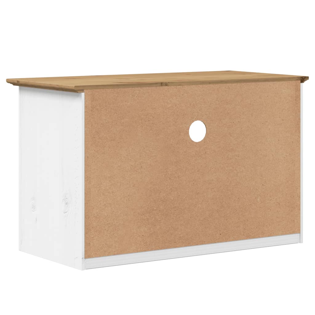 Tv-Bord Med 2 Skuffer Bodo 91,5X44,5X56Cm Massivt Fyrretræ