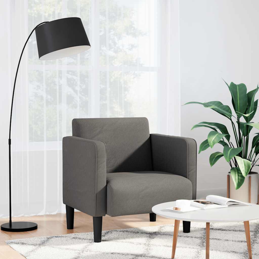 Sofastol Med Armlæn 54 Cm Fløjlsstof