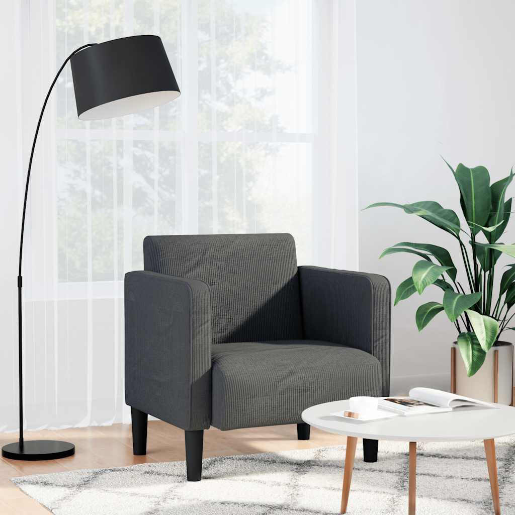 Sofastol Med Armlæn 54 Cm Fløjlsstof