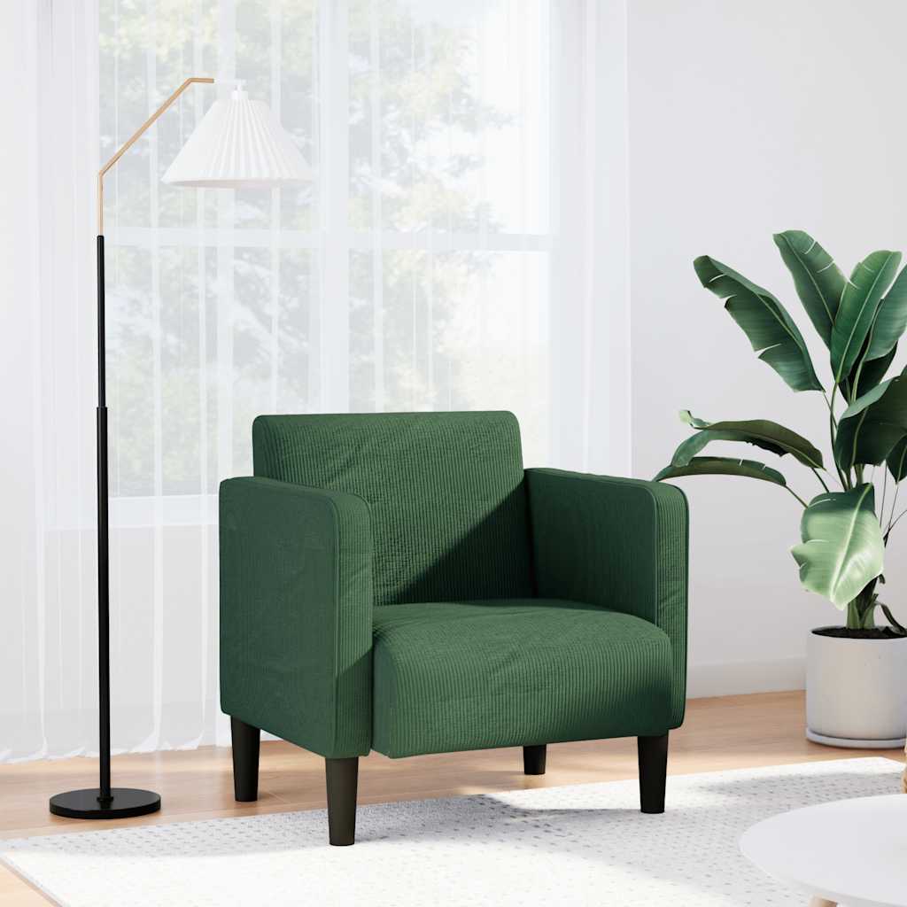Sofastol Med Armlæn 54 Cm Fløjlsstof