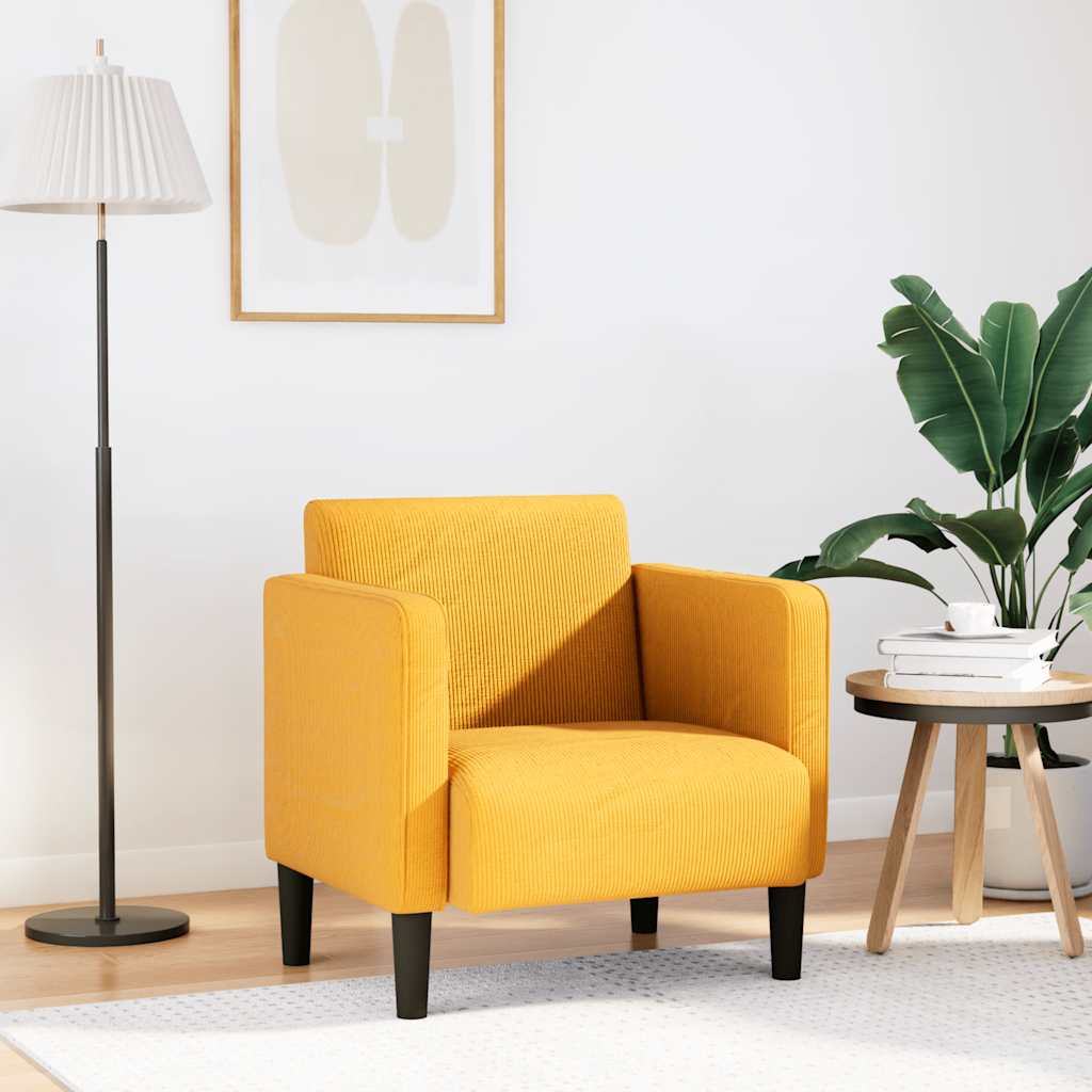 Sofastol Med Armlæn 54 Cm Fløjlsstof