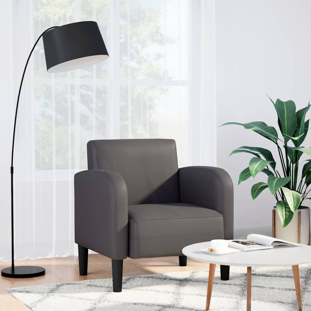 Sofastol Med Armlæn 54 Cm Kunstlæder