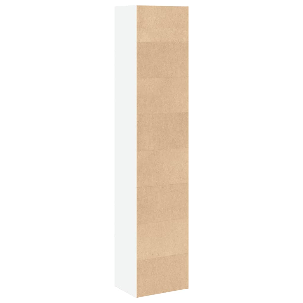 Bogskab 40X30X152 Cm Konstrueret Træ Hvid