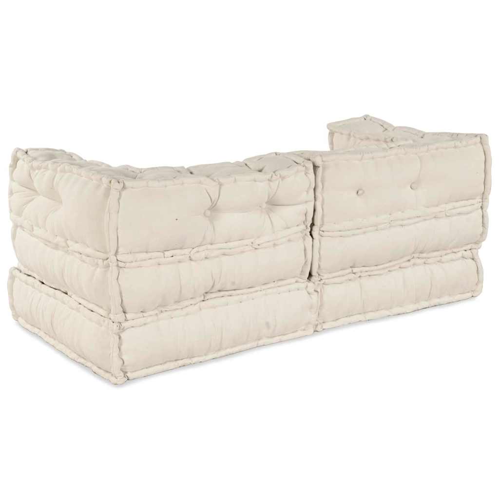 Modulsofa 2 Pcs Creme 70 X 70 X 56 Cm Stof Artisan Eg