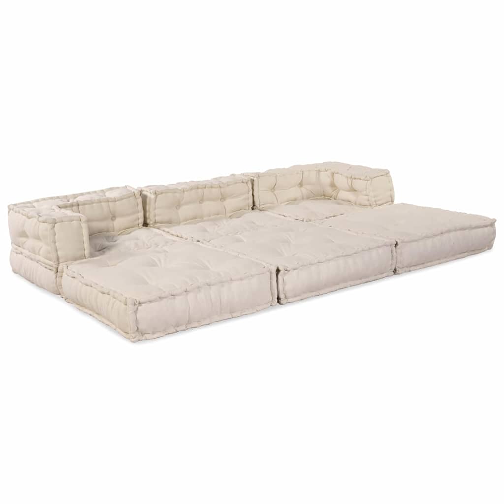 Modulsofa 3 Pcs Creme 70 X 70 X 56 Cm Stof Artisan Eg