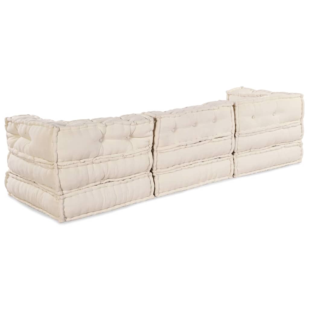 Modulsofa 3 Pcs Creme 70 X 70 X 56 Cm Stof Artisan Eg