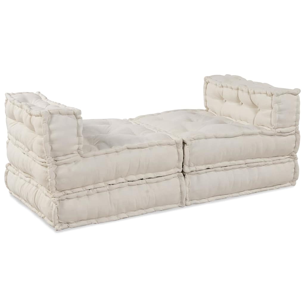Modulsofa 4 Pcs Creme 70 X 70 X 56 Cm Stof Artisan Eg