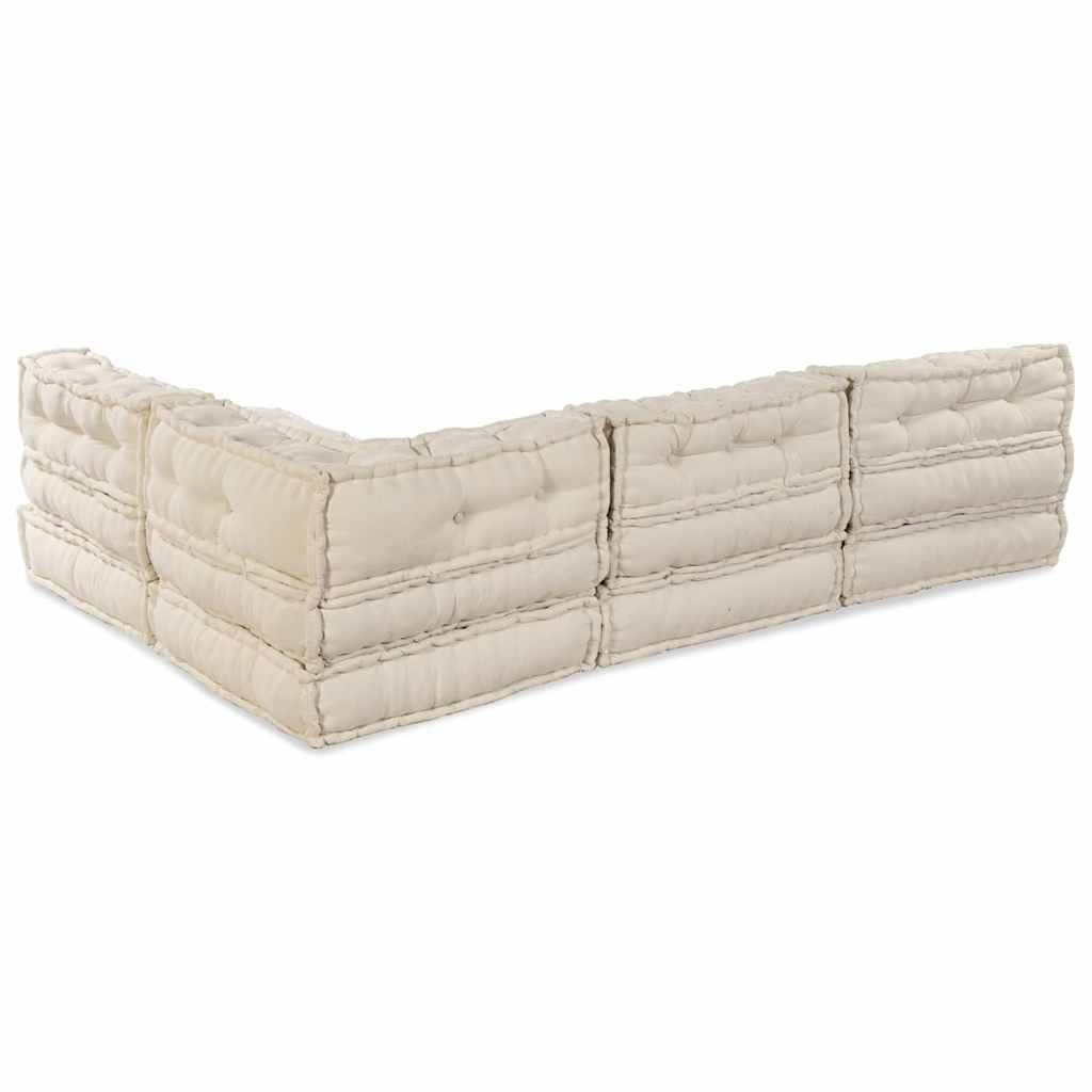 Modulsofa 4 Pcs Creme 70 X 70 X 56 Cm Stof Artisan Eg