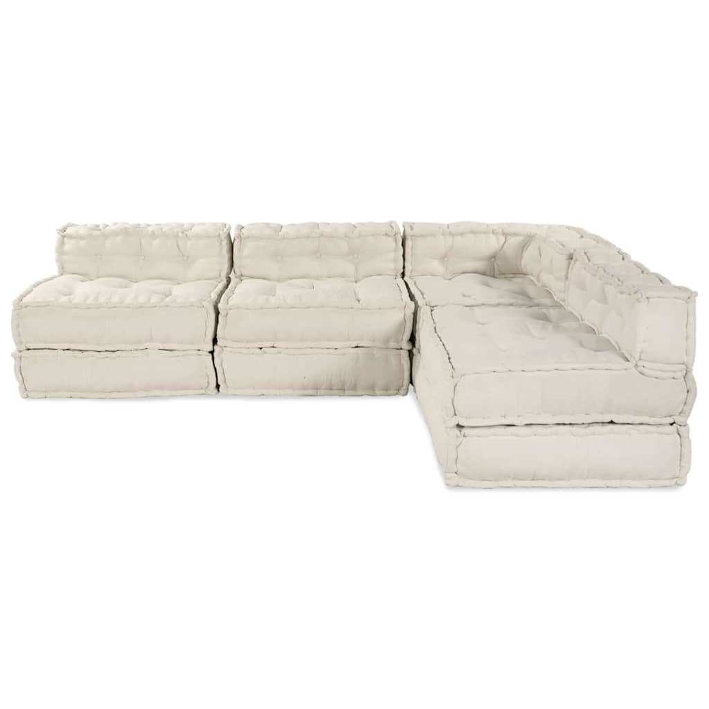 Modulsofa 4 Pcs Creme 70 X 70 X 56 Cm Stof Artisan Eg