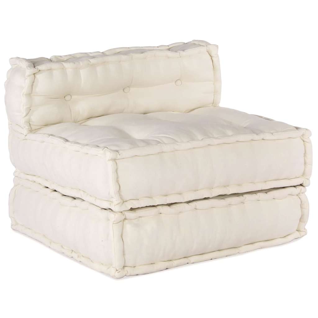 Modulsofa 4 Pcs Creme 70 X 70 X 56 Cm Stof Artisan Eg