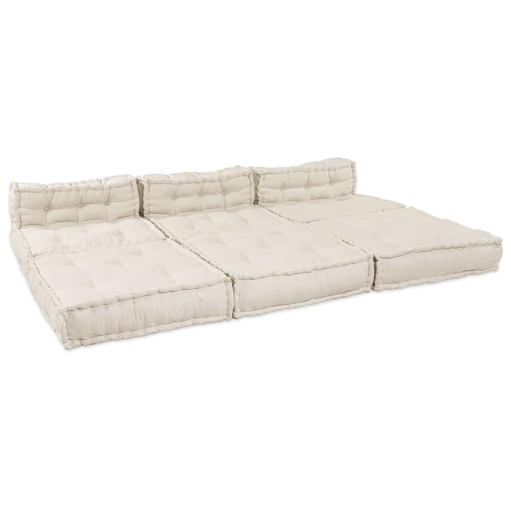 Modulsofa 4 Pcs Creme 70 X 70 X 56 Cm Stof Artisan Eg