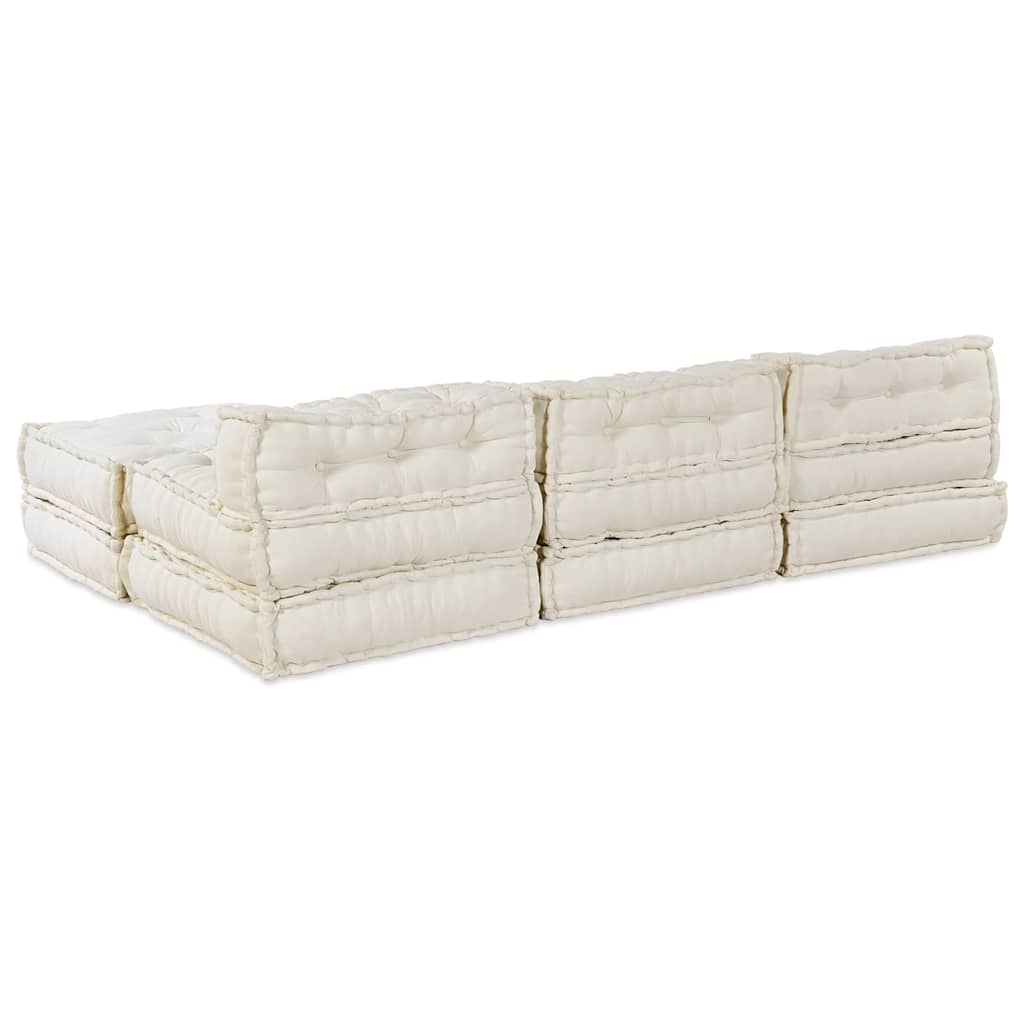 Modulsofa 4 Pcs Creme 70 X 70 X 56 Cm Stof Artisan Eg