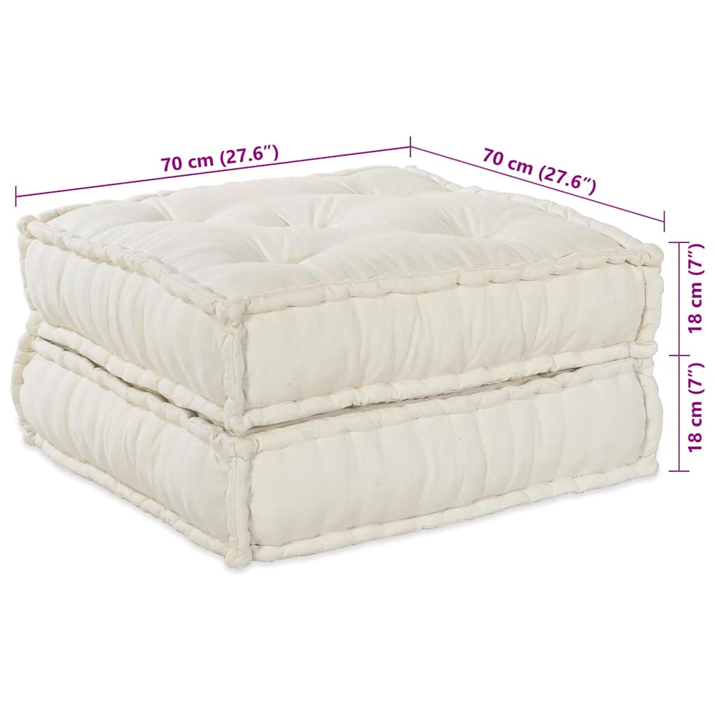 Modulsofa 2 Pcs Creme 70 X 70 X 36 Cm Stof Artisan Eg