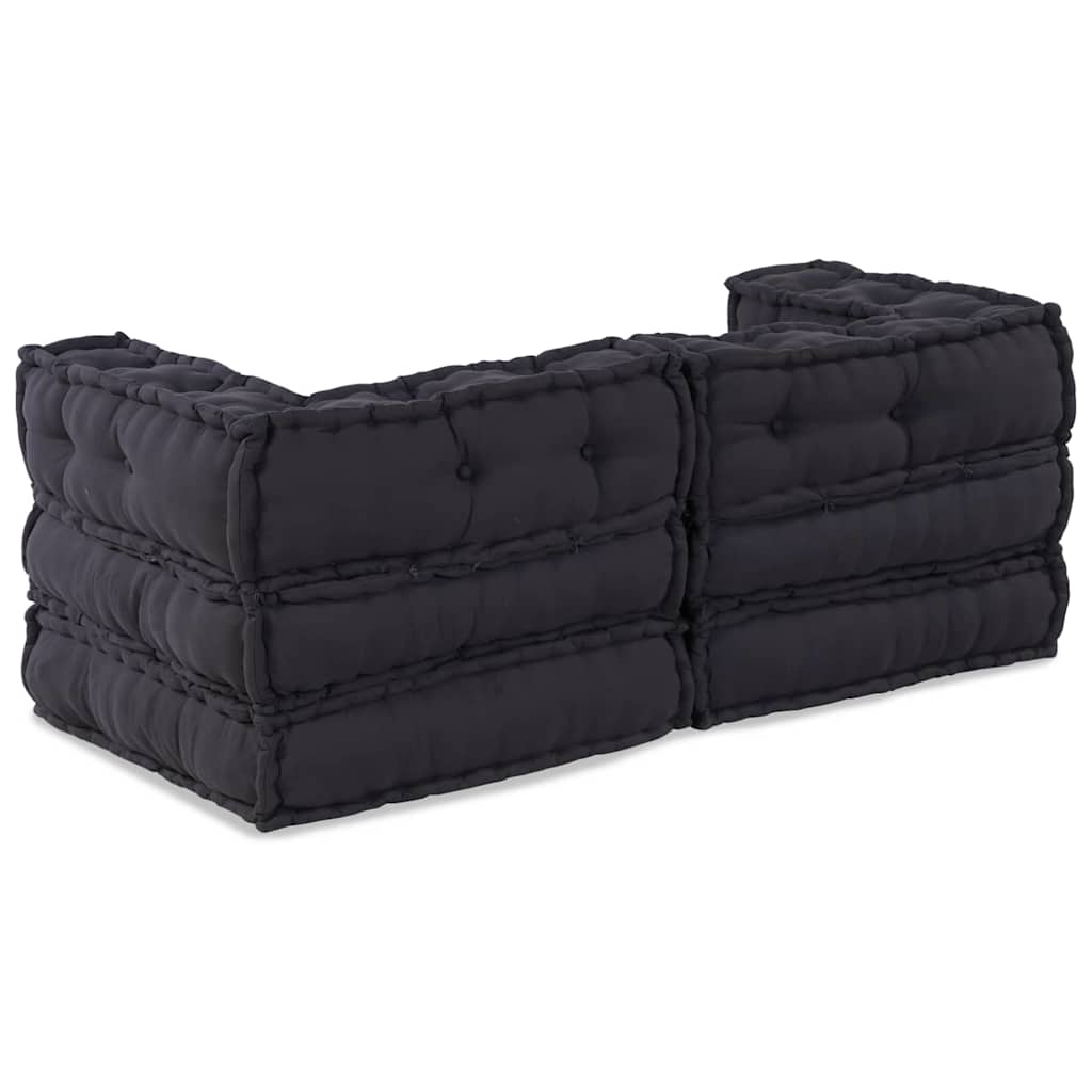 Modulsofa 2 Pcs Antracit 70 X 70 X 56 Cm Stof Artisan Eg