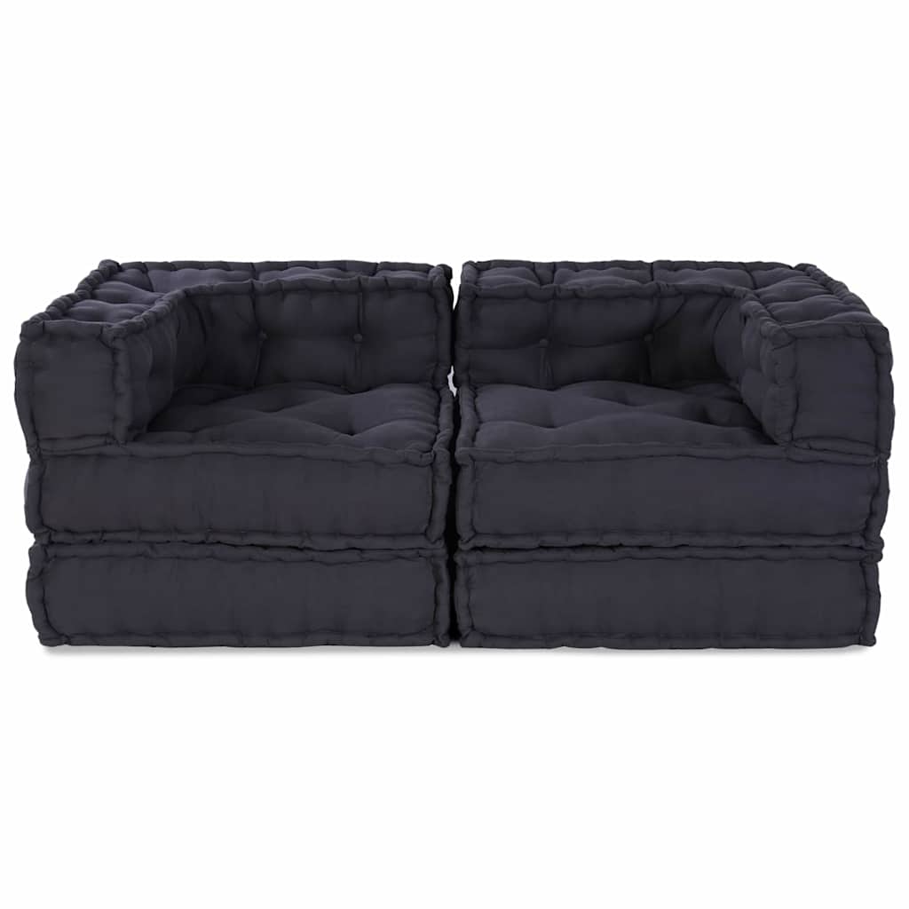 Modulsofa 2 Pcs Antracit 70 X 70 X 56 Cm Stof Artisan Eg