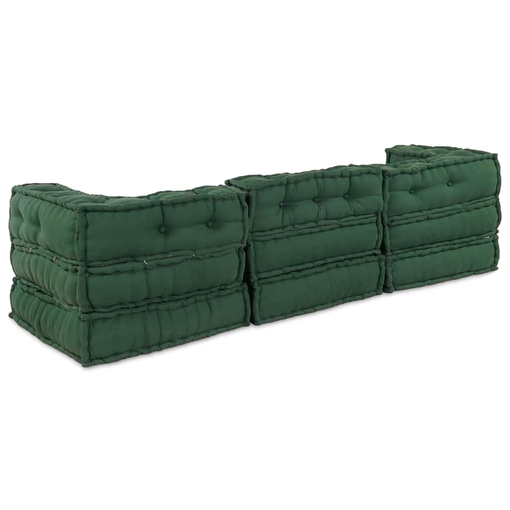 Modulsofa 3 Pcs Grøn 70 X 70 X 56 Cm Stof Artisan Eg