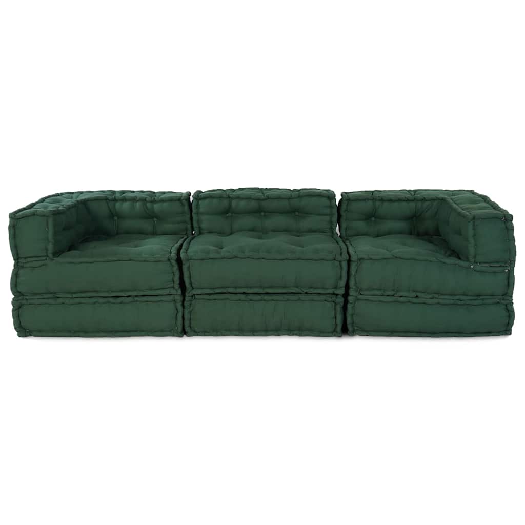Modulsofa 3 Pcs Grøn 70 X 70 X 56 Cm Stof Artisan Eg