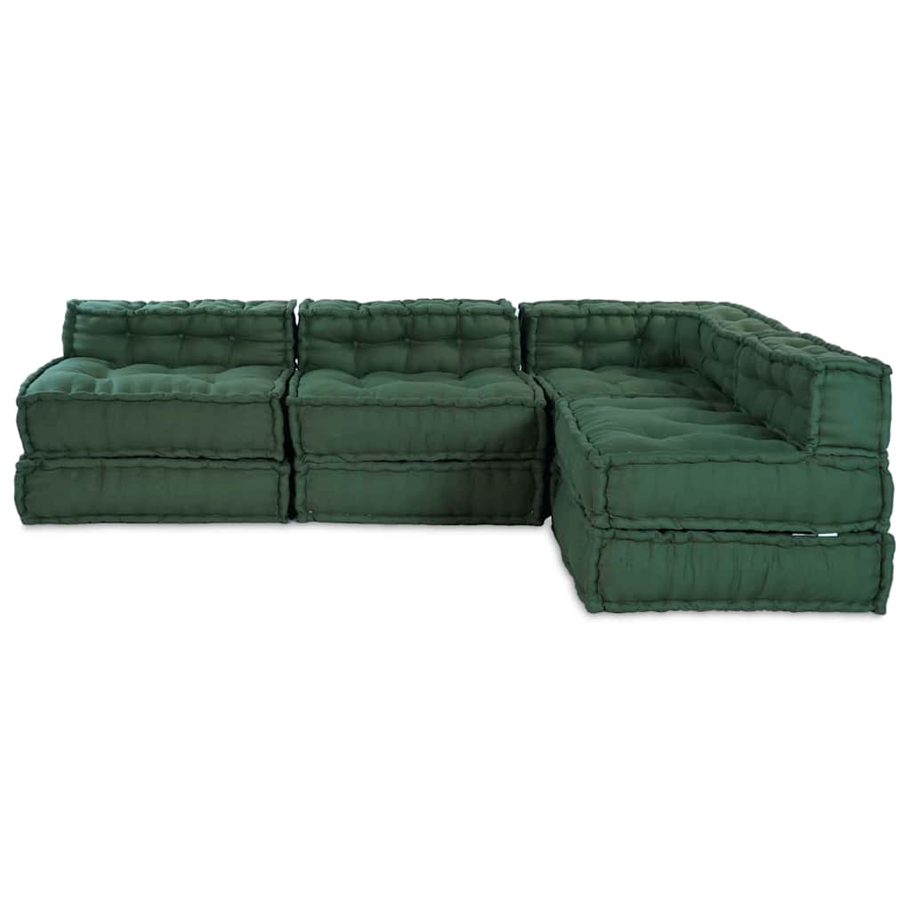 Modulsofa 4 Pcs Grøn 70 X 70 X 56 Cm Stof Artisan Eg