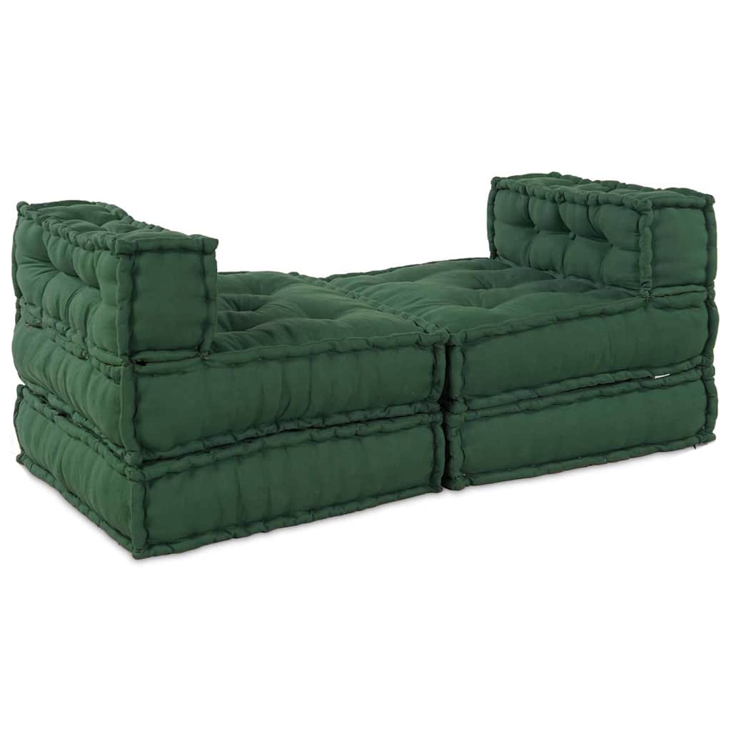 Modulsofa 4 Pcs Grøn 70 X 70 X 56 Cm Stof Artisan Eg