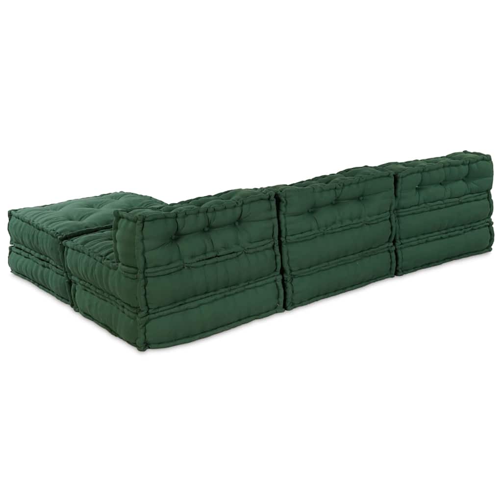 Modulsofa 4 Pcs Grøn 70 X 70 X 56 Cm Stof Artisan Eg