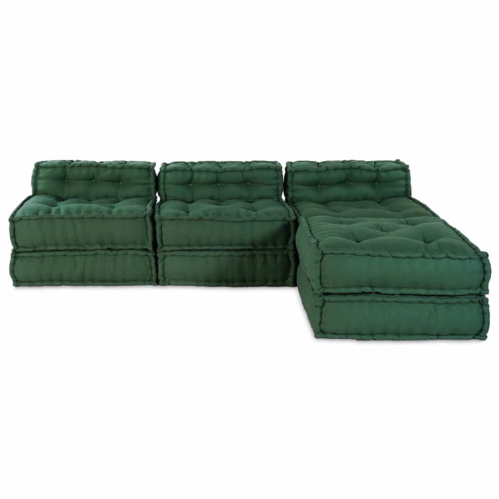 Modulsofa 4 Pcs Grøn 70 X 70 X 56 Cm Stof Artisan Eg