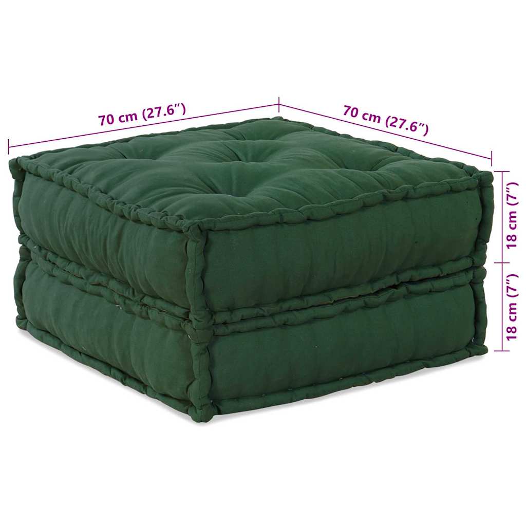 Modulsofa 2 Pcs Grøn 70 X 70 X 36 Cm Stof Artisan Eg