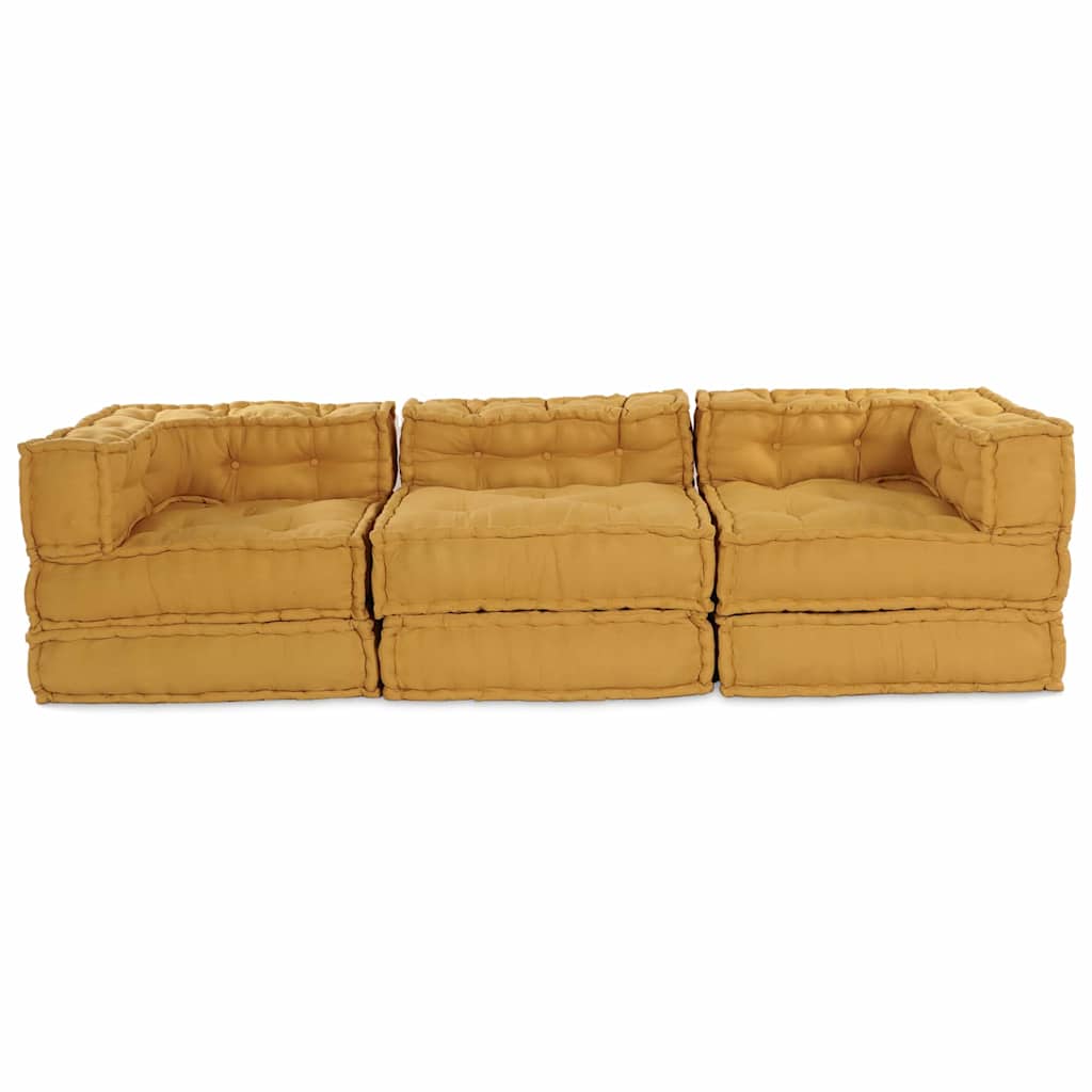 Modulsofa 3 Pcs Gul 70 X 70 X 56 Cm Stof Artisan Eg