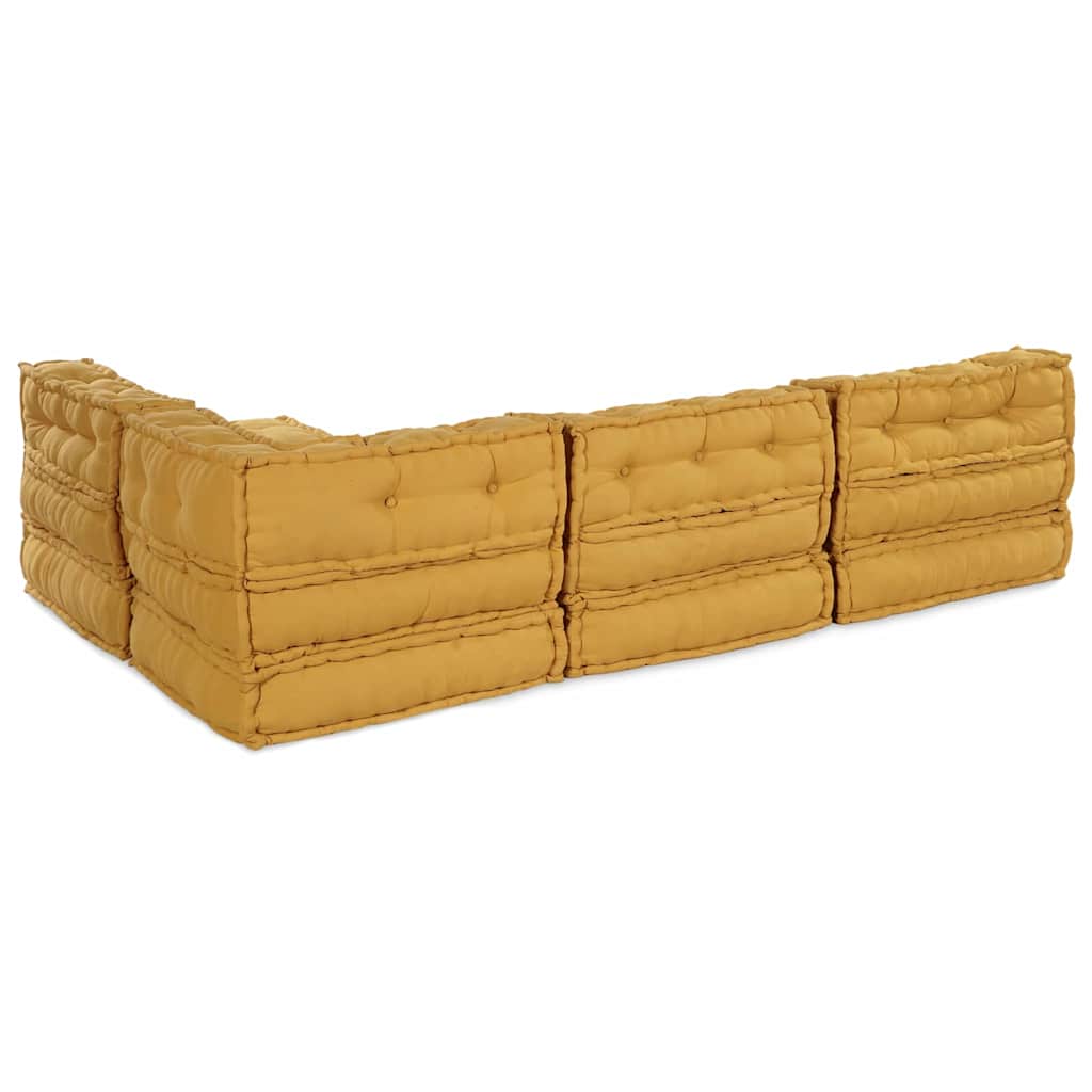 Modulsofa 4 Pcs Gul 70 X 70 X 56 Cm Stof Artisan Eg