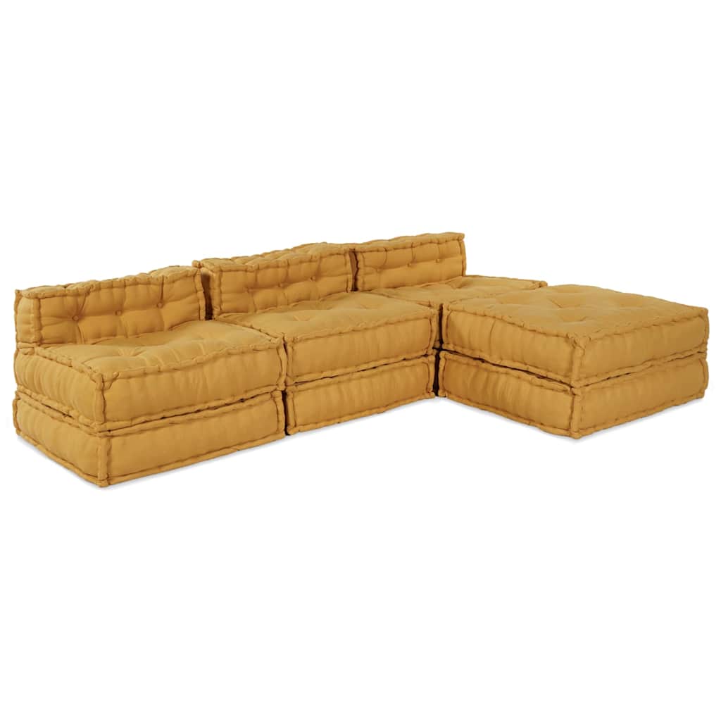 Modulsofa 4 Pcs Gul 70 X 70 X 56 Cm Stof Artisan Eg