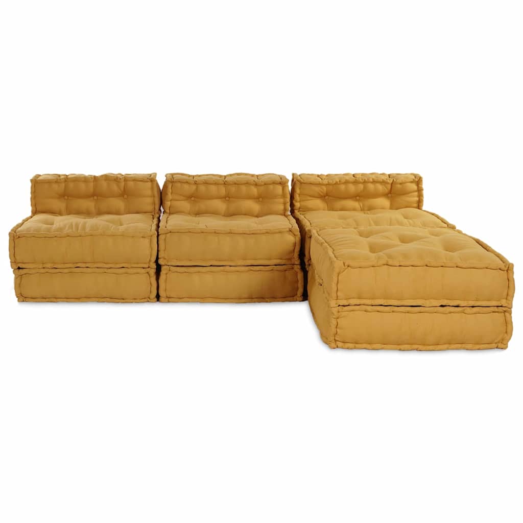 Modulsofa 4 Pcs Gul 70 X 70 X 56 Cm Stof Artisan Eg