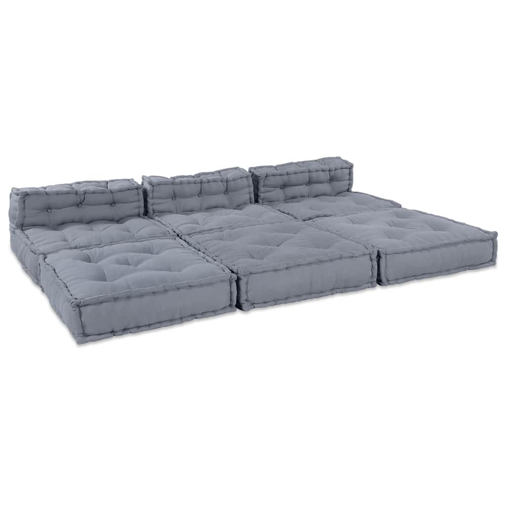 Modulsofa 4 Pcs Grå 70 X 70 X 56 Cm Stof Artisan Eg