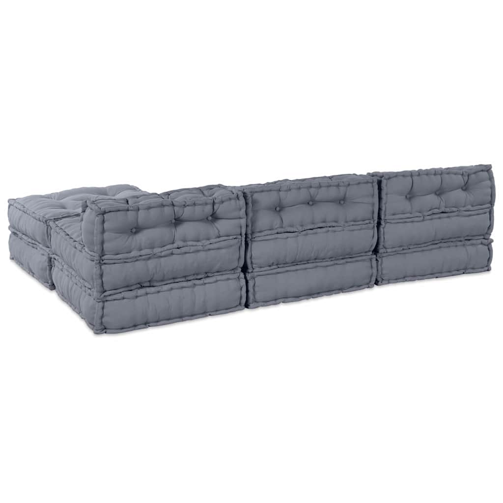 Modulsofa 4 Pcs Grå 70 X 70 X 56 Cm Stof Artisan Eg