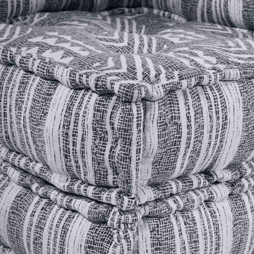 Modulsofa Stribet 2 Pcs Grå 70 X 70 X 54 Cm Stof Artisan Eg