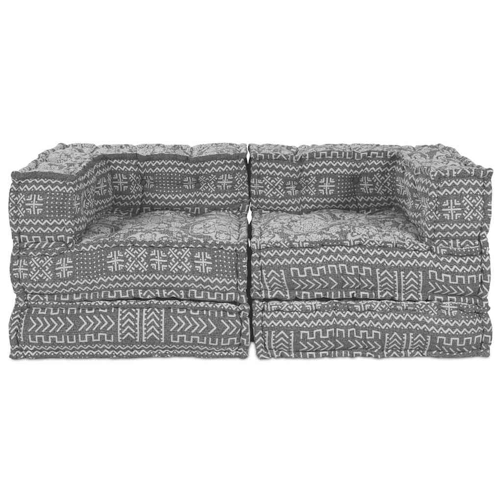 Modulsofa Geometrisk 2 Pcs Lysegrå 70 X 70 X 56 Cm Stof Artisan Eg