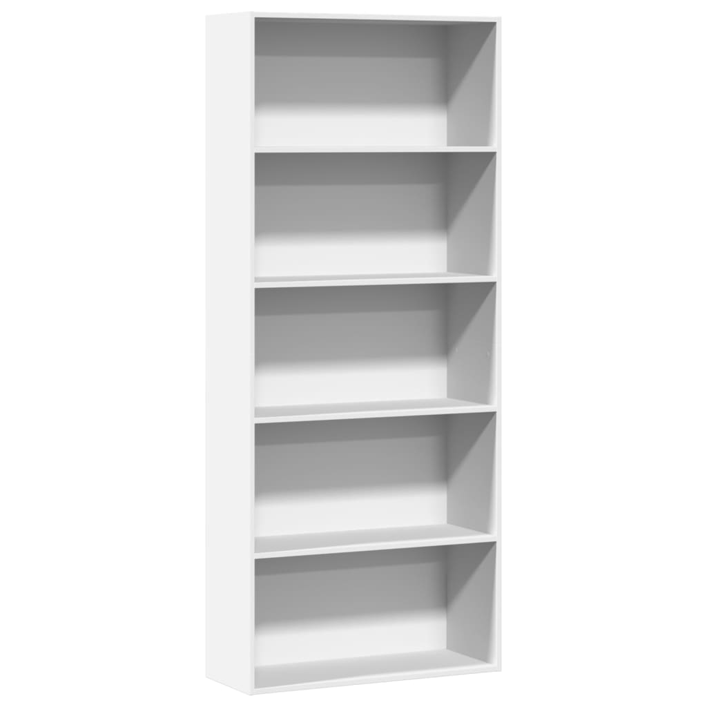 Bogskab 40X30X152 Cm Konstrueret Træ Hvid