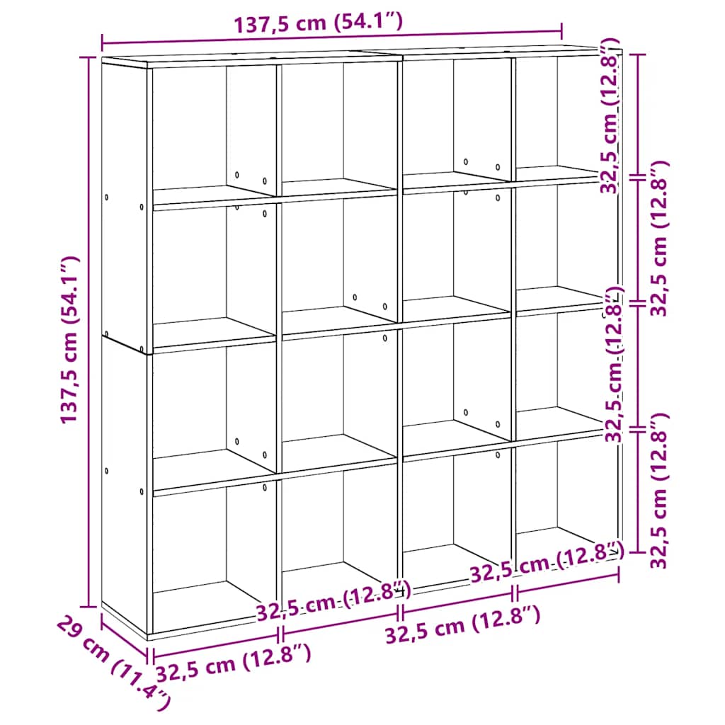 Bogskab 102X29X143 Cm Konstrueret Træ Egetræslook Artisian Oak