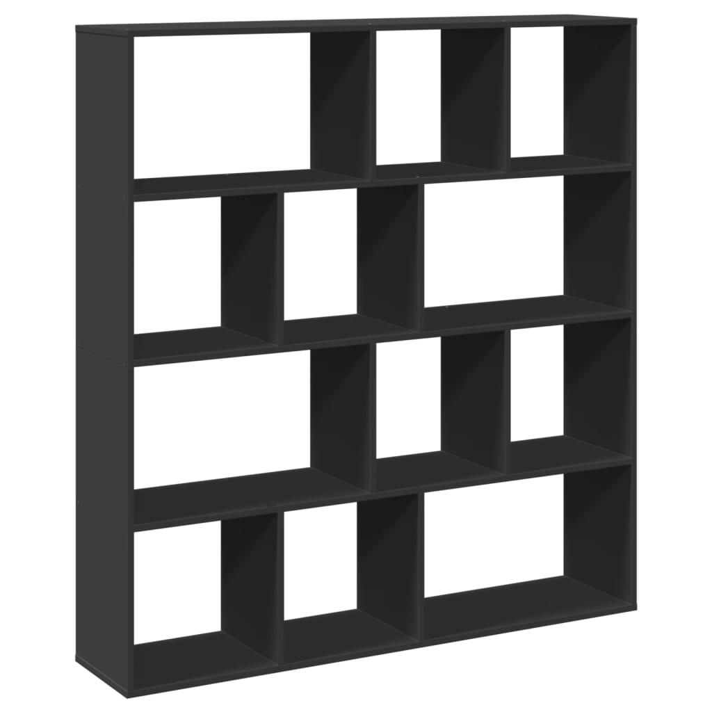 Bogskab 132X29X141,5 Cm Konstrueret Træ Sort