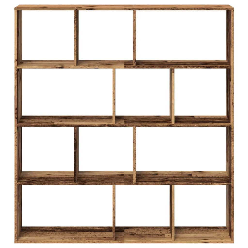 Bogskab 132X29X141,5 Cm Konstrueret Træ Look Gammelt Træ