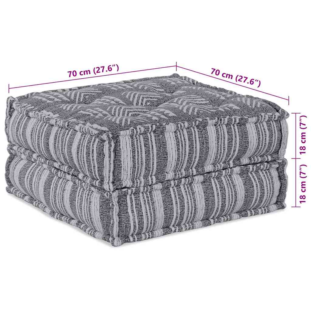 Modulsofa Stribet Grå 70 X 70 X 36 Cm Stof